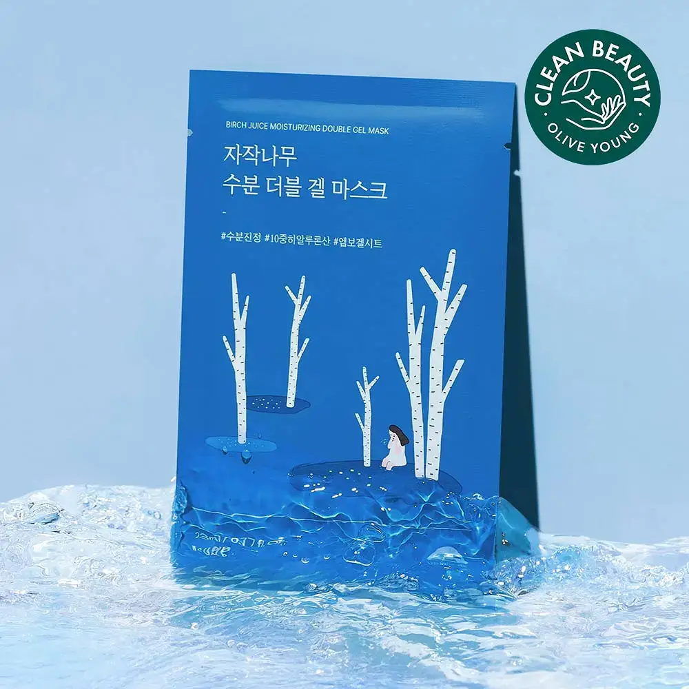 [수분더블/밀착케어] 라운드랩 자작나무 수분 더블 겔 마스크 1매